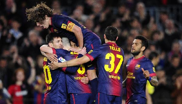 رباعية برشلونة تطيح بالميلان