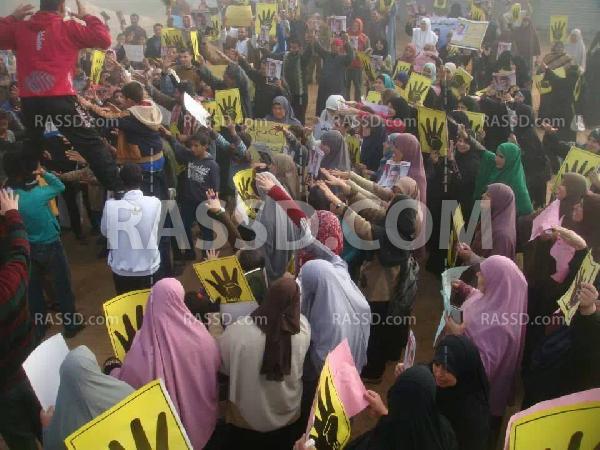 وقفة احتجاجية بفاقوس رفضا للانقلاب العسكري