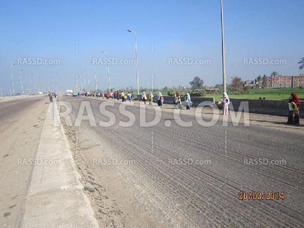 سلسلة بشرية رفضا لأحكام القضاء بدمياط