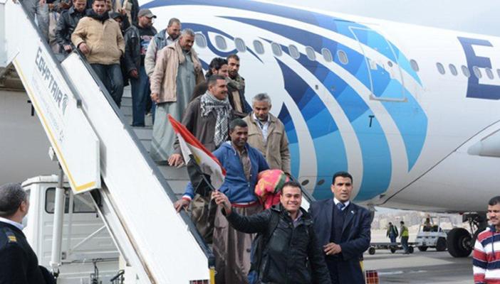 مطار القاهرة يستقبل 134 مصريًا عائدين من ليبيا