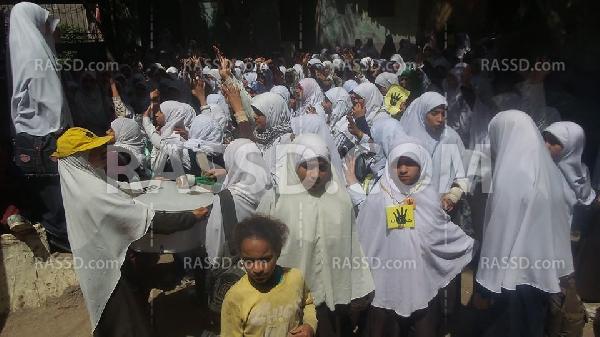 مسيرة لطالبات ضد الانقلاب بالمنصورية رفضًا لترشح السيسي