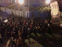 مسيرة لطلاب المدينة الجامعية بسموحة تنديداً باعتقال الطلبة