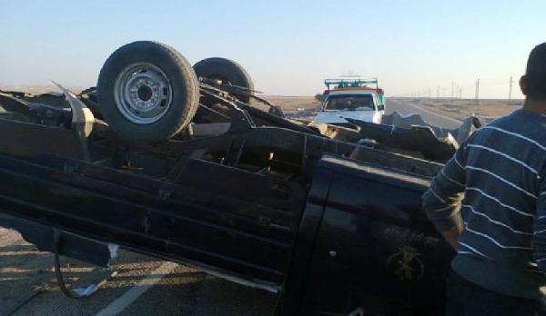 مصرع مجند وإصابة اثنان آخران في انقلاب سيارة شرطة بسوهاج