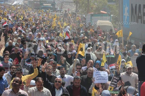 صور..مسيرة حاشدة رفضًا لانتهاكات داخلية الانقلاب بالإسكندرية