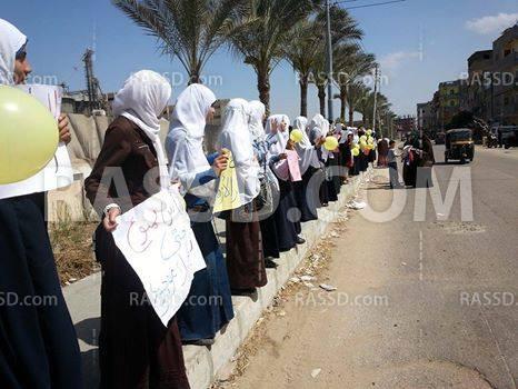 وقفة لطالبات ضد الانقلاب بالزرقا رفضًا لحكم العسكر