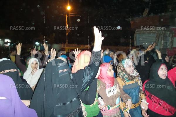 مسبرة ليلية لشباب ضد الانقلاب بالغربية