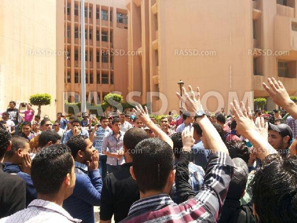 وقفة لـ”طلاب ضد الانقلاب” بجامعة المنوفية للافراج عن المعتقلين