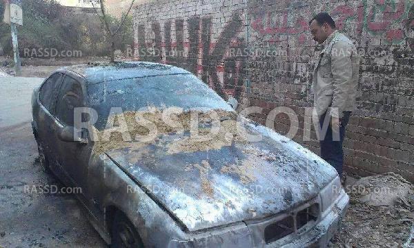 مجهولون يحرقون سيارة لرئيس حملة السيسي بميت غمر