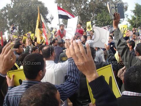 وقفة لثوار فاقوس وحركة 7 الصبح تنديدا بالانقلاب العسكري