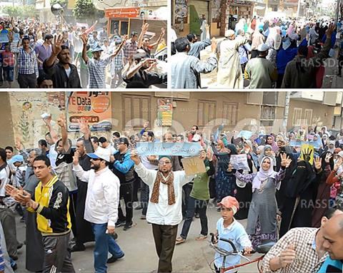 مسيرتان حاشدتان لمتظاهري المنيا تنديدا بحكم العسكر