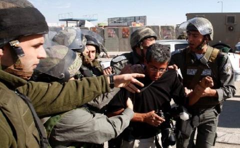 اعتداء الاحتلال الإسرائيلي على مسيرة  سلمية برام الله