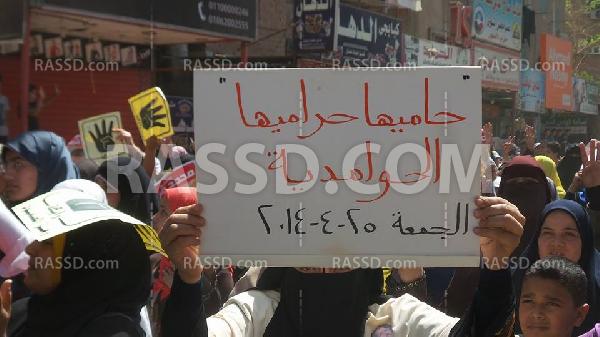 مسيرة مناهضة للانقلاب في الحوامدية بمحافظة الجيزة