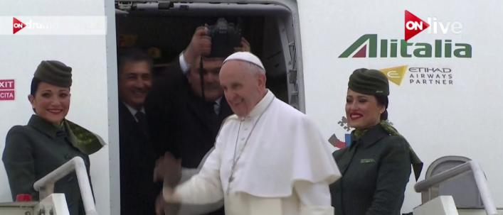 بابا الفاتيكان يصل القاهرة ظهر اليوم.. تعرف على خط سير زيارته
