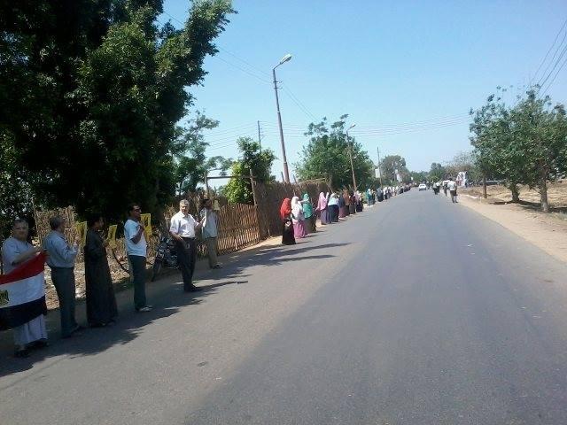 4 سلاسل بشرية بالمنوفية في أسبوع “باطل .. ما يحكمش”