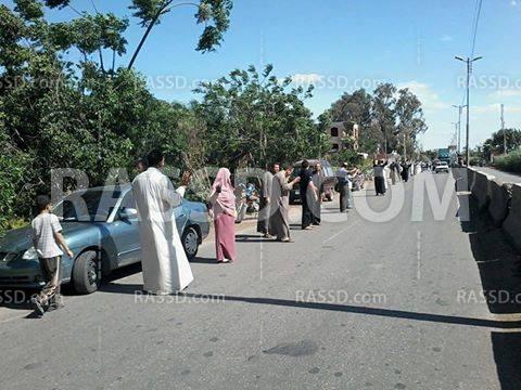 سلاسل بشرية ومسيرات مناهضة للانقلاب بالمنوفية