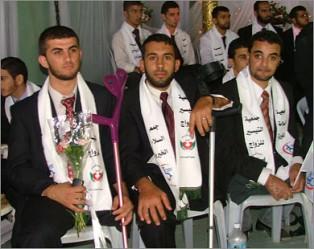 عرس جماعي بغزة لجرحى “الاعتداءات الاسرائيلية”