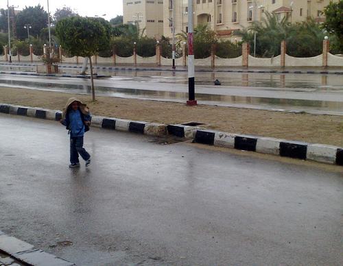 سيول خفيفة بوسط سيناء وتحسن أحوال الجو بالعريش