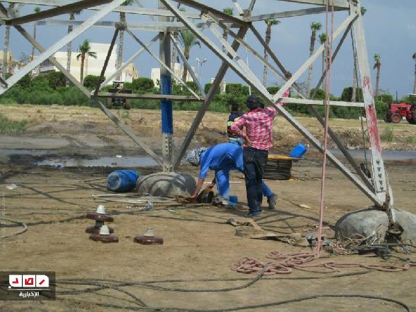 “عاصفة جمصة”..توقف محطات الكهرباء والمياه وخسائر للأهالي والتجار