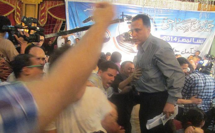 اشتباكات بالأيدى بمؤتمر “صباحى” بالمنصورة