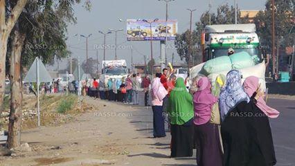 سلاسل بشرية بكفر الدوار للدعوة لمقاطعة مسرحية الرئاسة