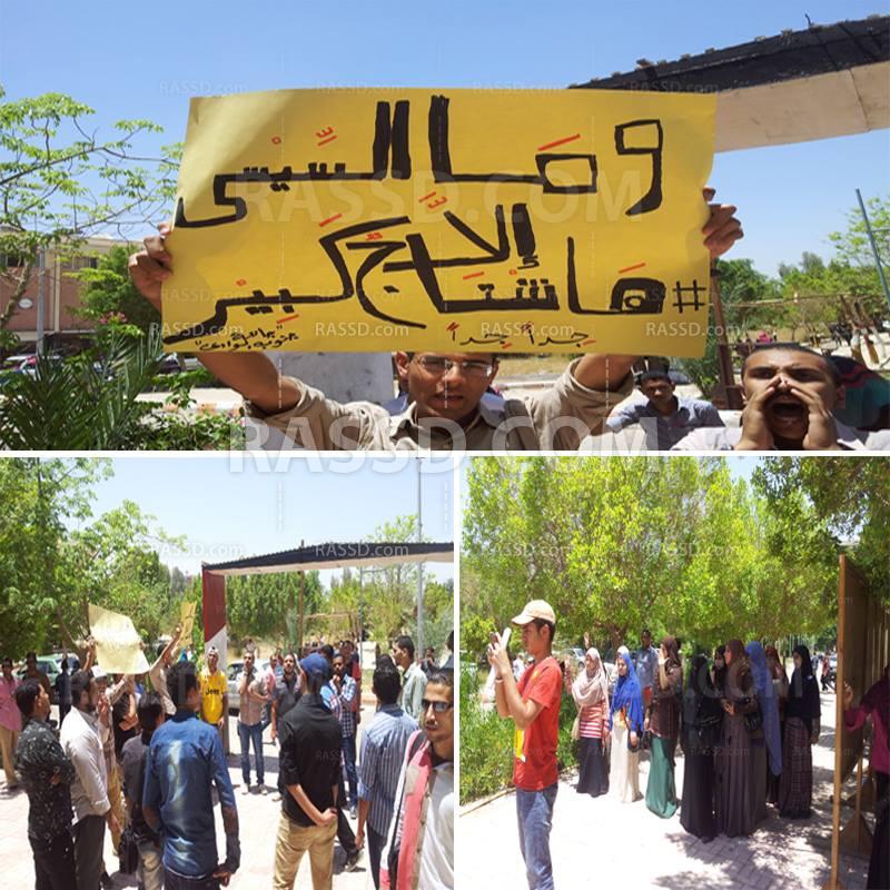 وقفة لطلاب ضد الانقلاب بجامعة جنوب الوادي