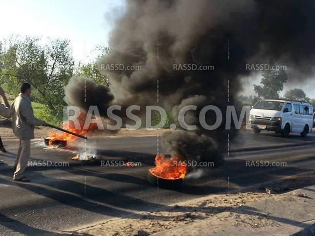 أهالي طلخا يقطعون الطريق احتجاجا على انقطاع الكهرباء