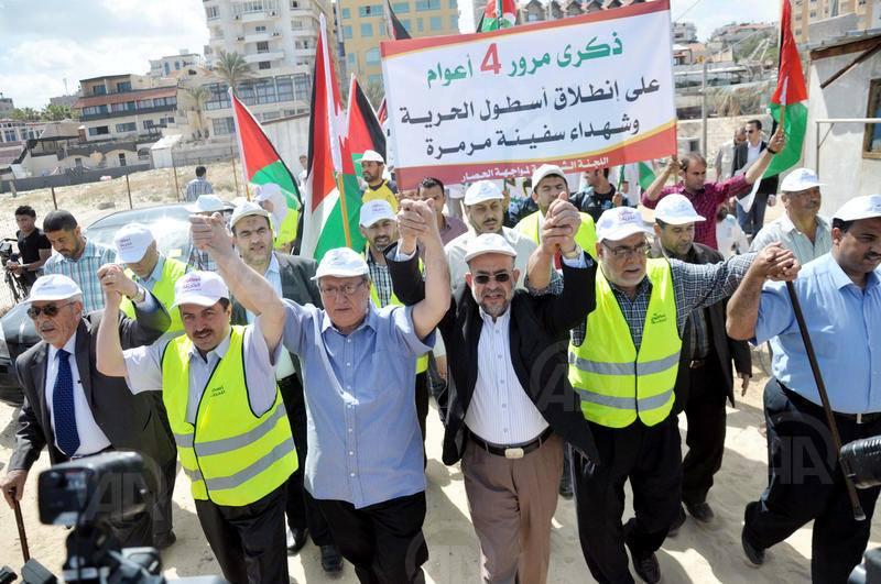 مسيرات بحرية بغزة إحياء لذكري “مرمرة”