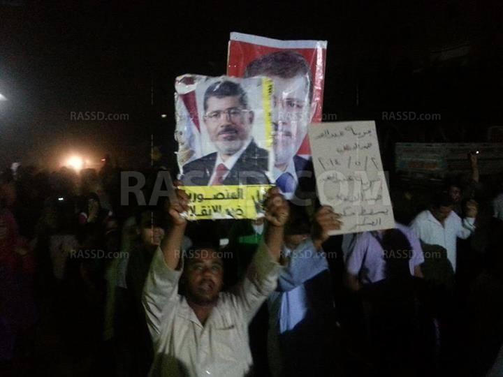 مسيرة لرافضى الانقلاب بقرية بشمال الجيزة