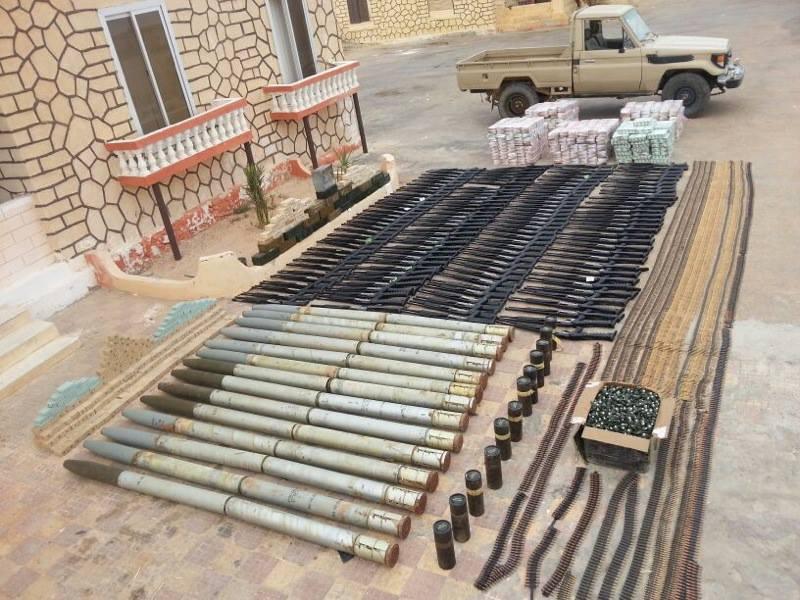 حرس الحدود تحبط تهريب أسلحة  على الحدود المصرية الليبية