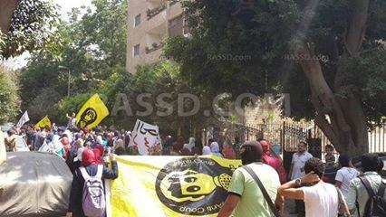 مسيرة لطلاب ثانوي ضد الانقلاب بالمعادي