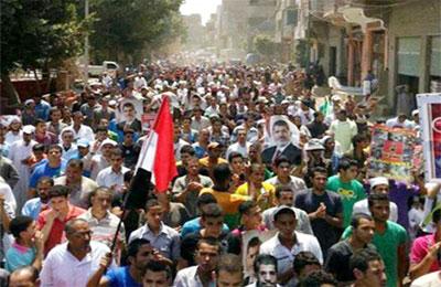 مسيرة بكرداسة بالجيزة رفضا لانتخابات العسكر