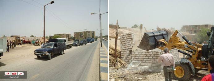 حملة أمنية مكبرة لإزالة التعديات على أراضى الدولة بأسيوط