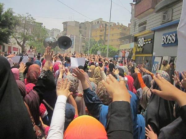 مسيرة حاشدة بدمياط ردا على تزوير انتخابات العسكر