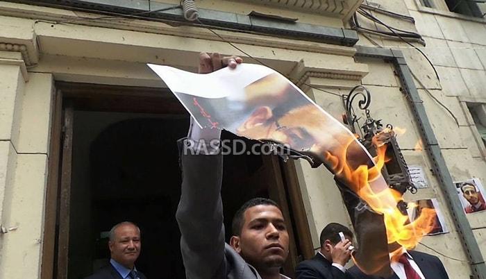 “عاشور” يحيل المحامي الذي حرق صورة وزير الداخلية للتأديب