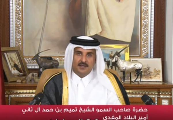 بالفيديو..أمير قطر الجديد يؤكد استكماله طريق والده