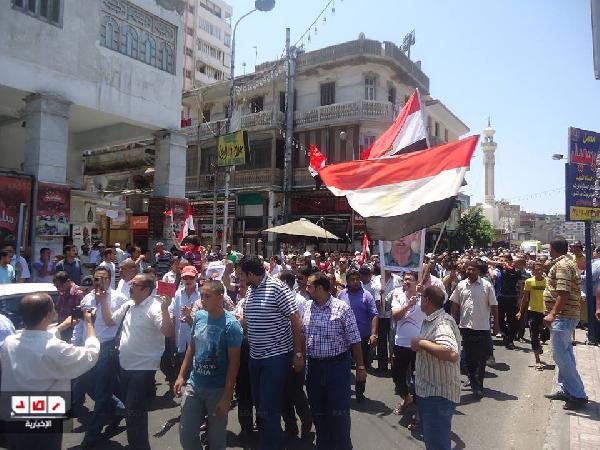 انطلاق تظاهرة للمطالبة باسقاط النظام من مسجد مريم ببورسعيد