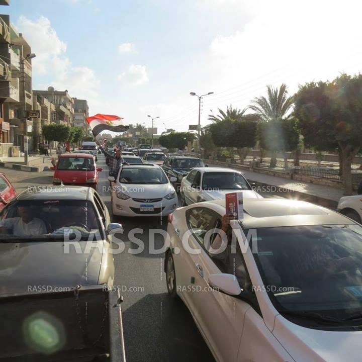 مسيرة بالسيارات لتأييد “الشرعية” ورفض العنف بشمال سيناء