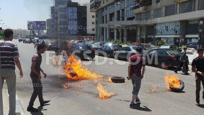 قطع طرق “الأوتوستراد”  وكورنيش حلوان تنديدا بالانقلاب
