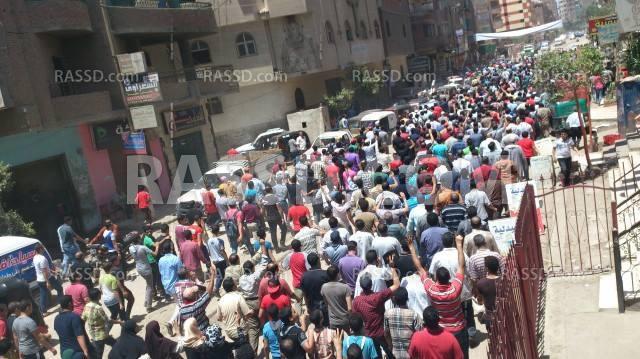 تغطية لجنازة الشهيد “أحمد حسين” بـ”شبرا الخيمة”