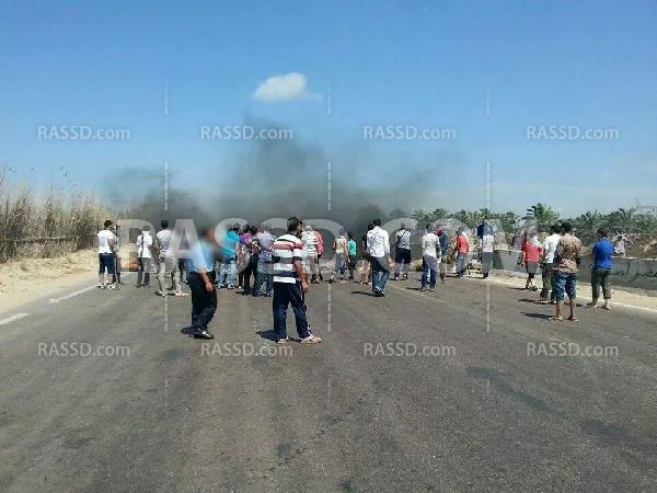 أولتراس “نهضاوي” يقطع الطريق الدولي بـ”بلطيم”