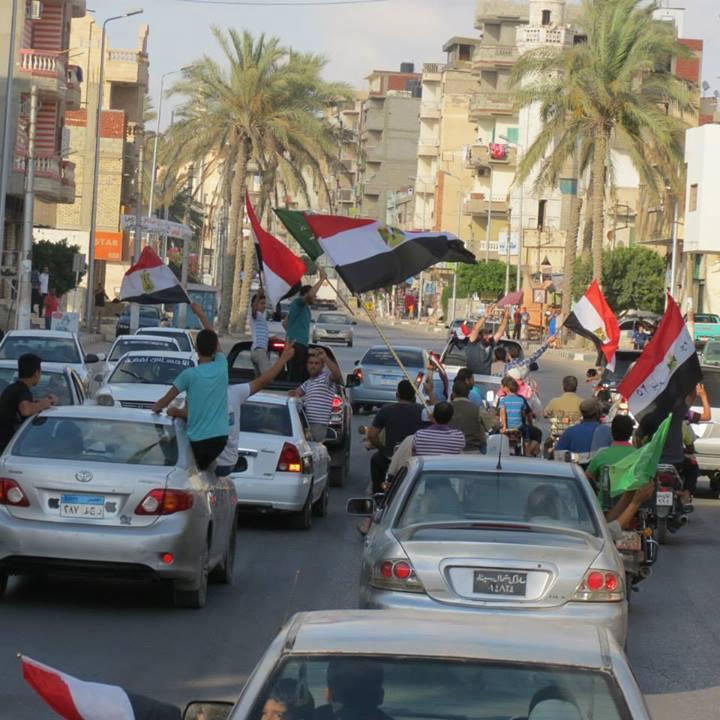 مسيرات حاشدة لدعم الرئيس ومؤتمر جماهيري لشيوخ القبائل بسيناء