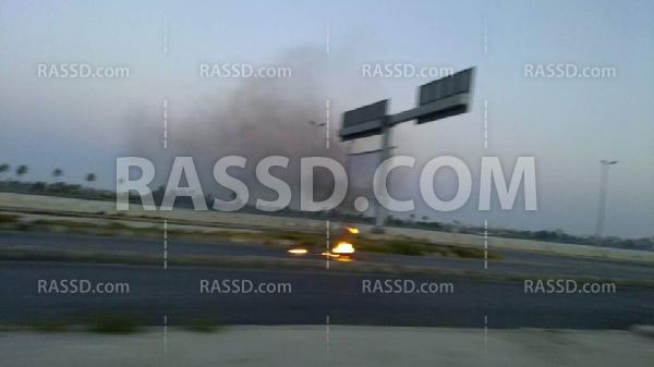 مجهولون يقطعون طريق “دمياط – رأس البر”