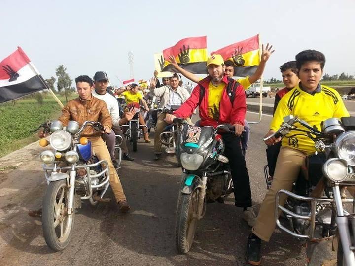 مسيرة بالدراجات النارية بالإسماعيلية تضامنا مع غزة