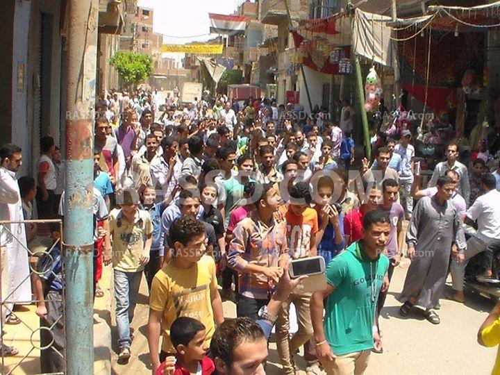 مسيرة بإنشاص الرمل بالشرقية تنديدا بالعدوان على غزة