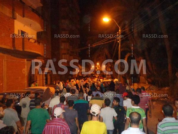 مظاهرة ببني سويف ضد الانقلاب وتضامنًا مع غزة