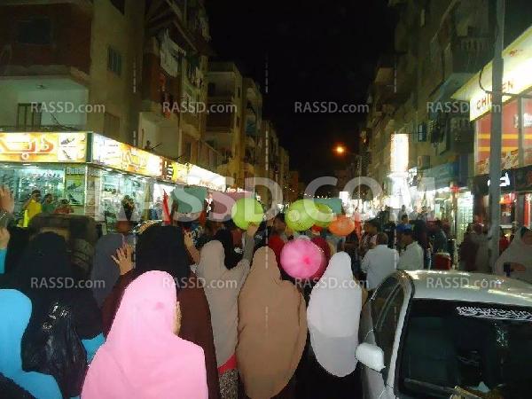 مسيرة ليلة في “كفر سعد” بـ”دمياط” بختام فعاليات “رمضان”