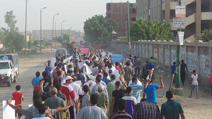 مسيرة بالقناطر الخيرية رفضا لحكم العسكر