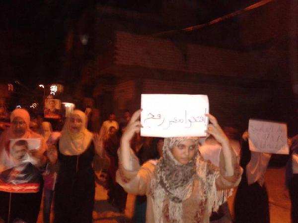 تظاهرة مناهضة للانقلاب في “العامرية” بالإسكندرية