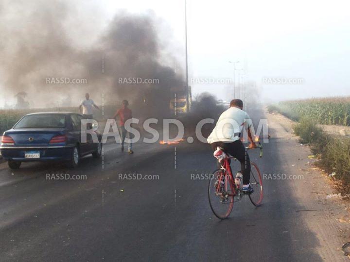 مجهولون يقطعون طرق الدقهلية في ذكرى مذبحة رابعة