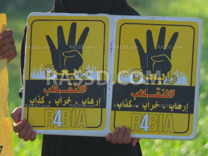 سلسلة بشرية في قرية الأعلام بالفيوم في ذكري مجزرة رمسيس